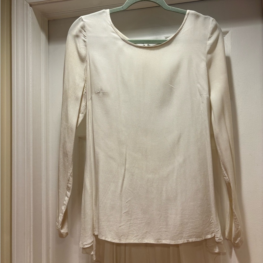 Portmans Cream Long Sleeve Blouse